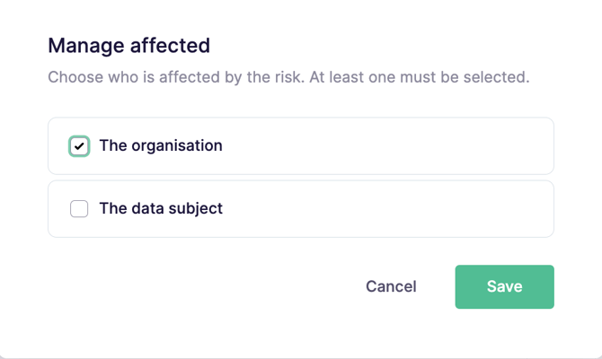 How to perform threat-based risk assessments in Wired Relations ENG - Affected