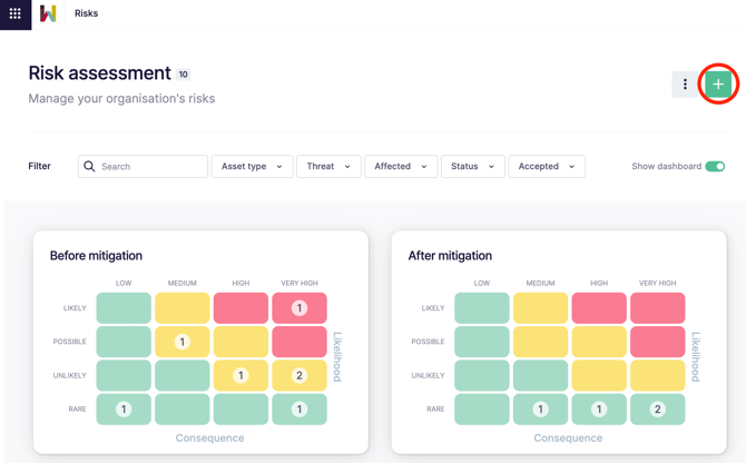 How to perform threat-based risk assessments in Wired Relations ENG - Create risk assessment