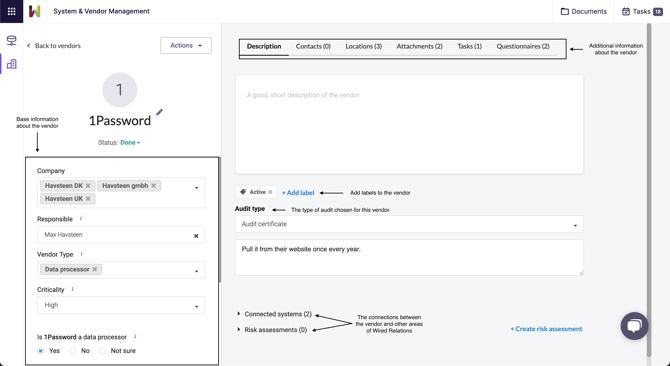 A step-by-step guide to mapping Vendors ENG - Vendor detail page