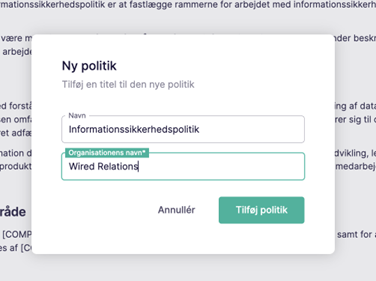 Product Update_Navnet på organisationen vil automatisk blive flettet