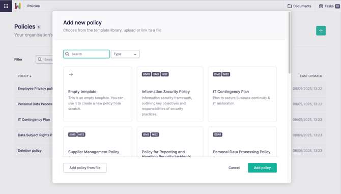 Product update_How to work with policy templates
